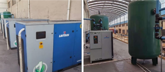 柳泰克空壓機-工業(yè)車間實拍圖